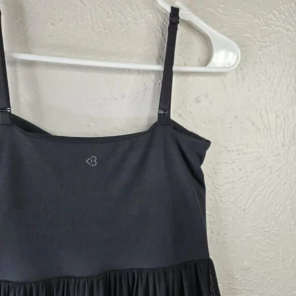 Blogilates Ballerina Active Dress Small Black Short Lined Ruffle Pleated Tiered - Picture 10 of 11